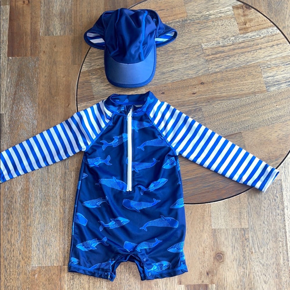 Rashguard Swimwear and‎ Hat